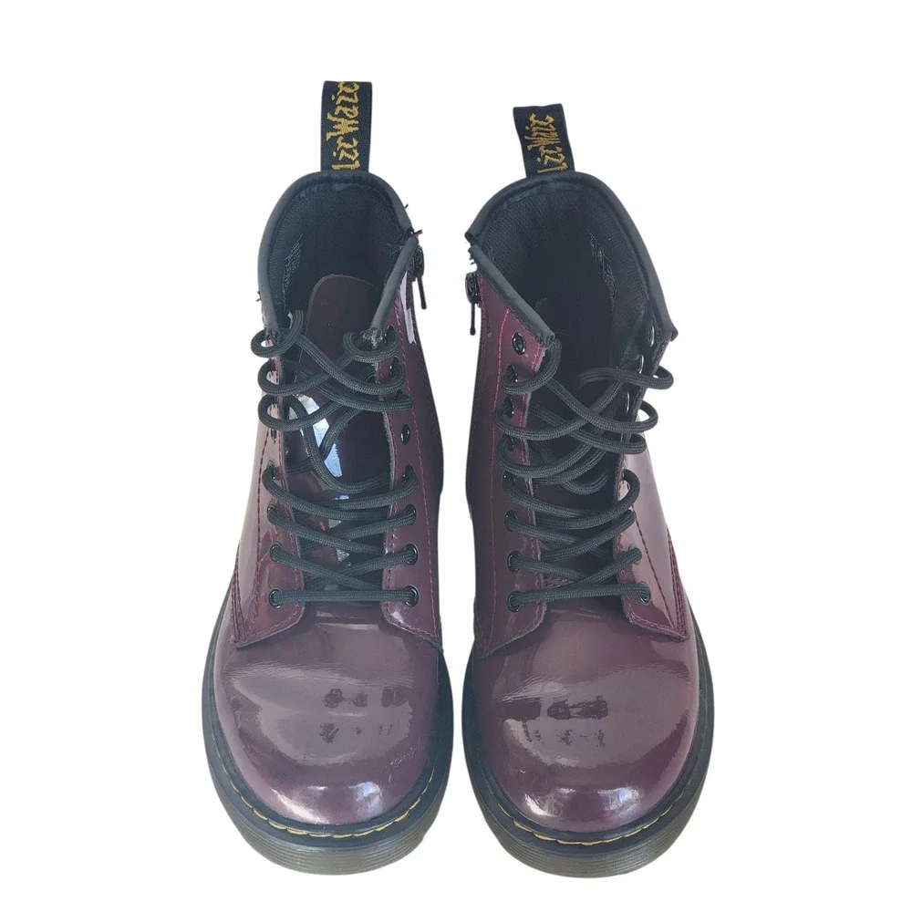 Dr. Martens 1460 Patent J Kids Boots Burgundy Purple 3.5 US AW004 SK 05 U